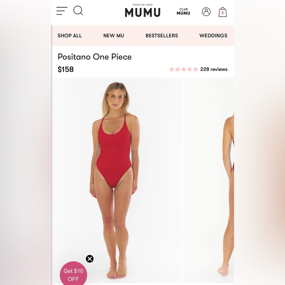 Show me your MUMU Positano One Piece scrunchy one piece.